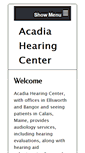 Mobile Screenshot of acadiahearing.com